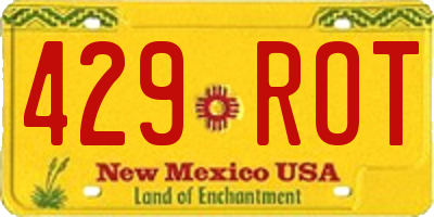 NM license plate 429ROT