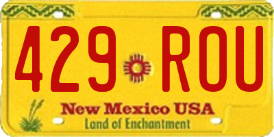 NM license plate 429ROU