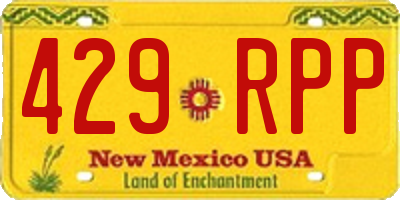 NM license plate 429RPP