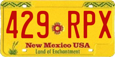 NM license plate 429RPX