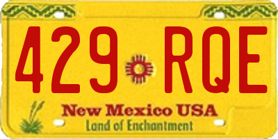 NM license plate 429RQE
