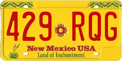 NM license plate 429RQG