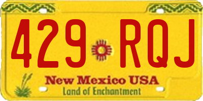 NM license plate 429RQJ