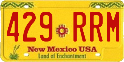 NM license plate 429RRM