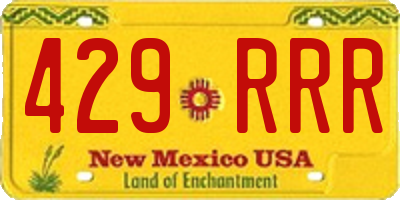 NM license plate 429RRR