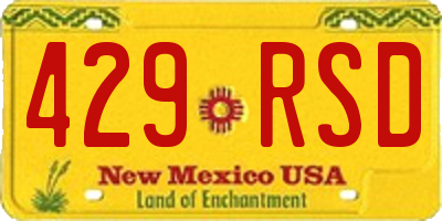 NM license plate 429RSD