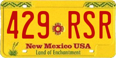 NM license plate 429RSR