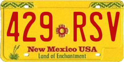 NM license plate 429RSV