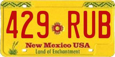 NM license plate 429RUB