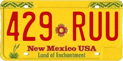 NM license plate 429RUU