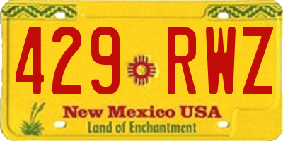 NM license plate 429RWZ