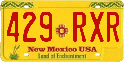 NM license plate 429RXR