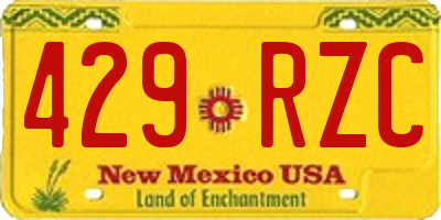 NM license plate 429RZC