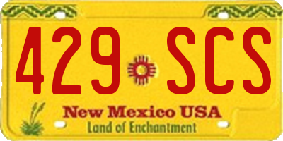 NM license plate 429SCS