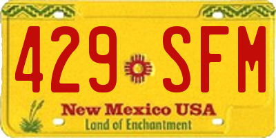 NM license plate 429SFM
