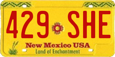 NM license plate 429SHE
