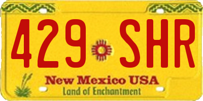 NM license plate 429SHR