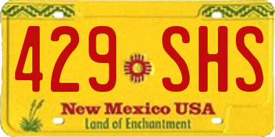 NM license plate 429SHS