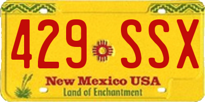 NM license plate 429SSX