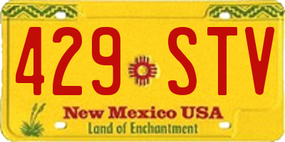 NM license plate 429STV