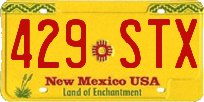 NM license plate 429STX