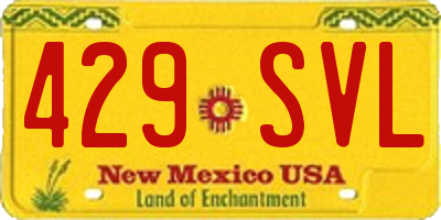 NM license plate 429SVL