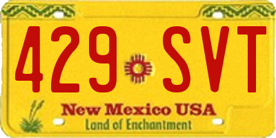 NM license plate 429SVT