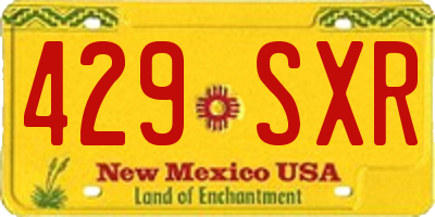 NM license plate 429SXR