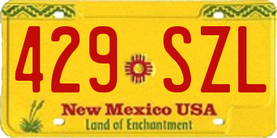 NM license plate 429SZL