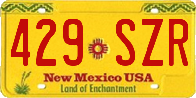 NM license plate 429SZR