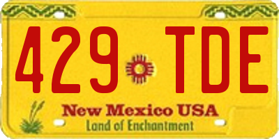 NM license plate 429TDE