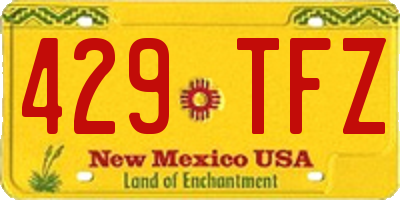 NM license plate 429TFZ
