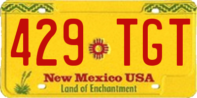 NM license plate 429TGT