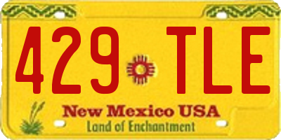 NM license plate 429TLE