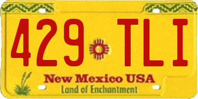 NM license plate 429TLI