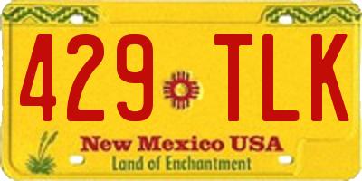 NM license plate 429TLK