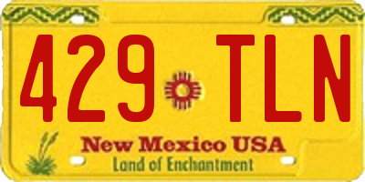 NM license plate 429TLN
