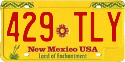 NM license plate 429TLY