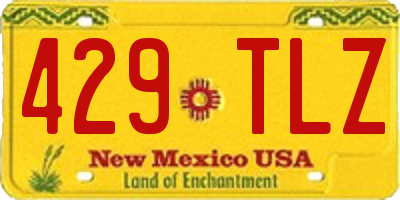 NM license plate 429TLZ