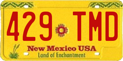 NM license plate 429TMD