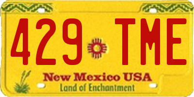 NM license plate 429TME