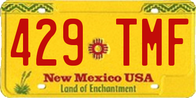 NM license plate 429TMF