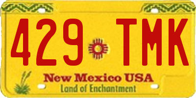 NM license plate 429TMK