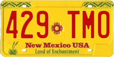 NM license plate 429TMO