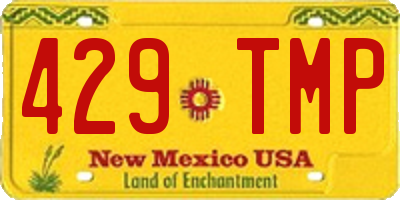 NM license plate 429TMP