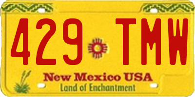 NM license plate 429TMW