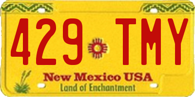 NM license plate 429TMY