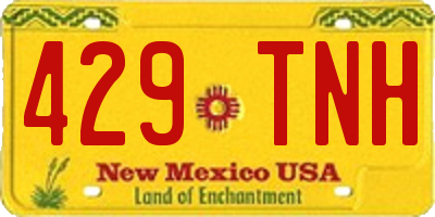 NM license plate 429TNH