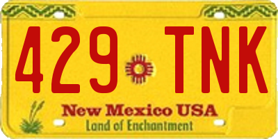 NM license plate 429TNK