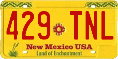 NM license plate 429TNL